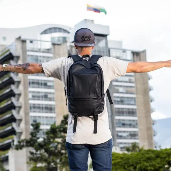 Renmenbo BackpackBlack Leather